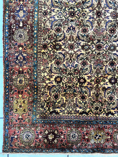 Hand-Knotted Persian Bidjar Herati Wool Runner – 4'11" x 13'2" – by Rugistan - product image 5 for Resin Society