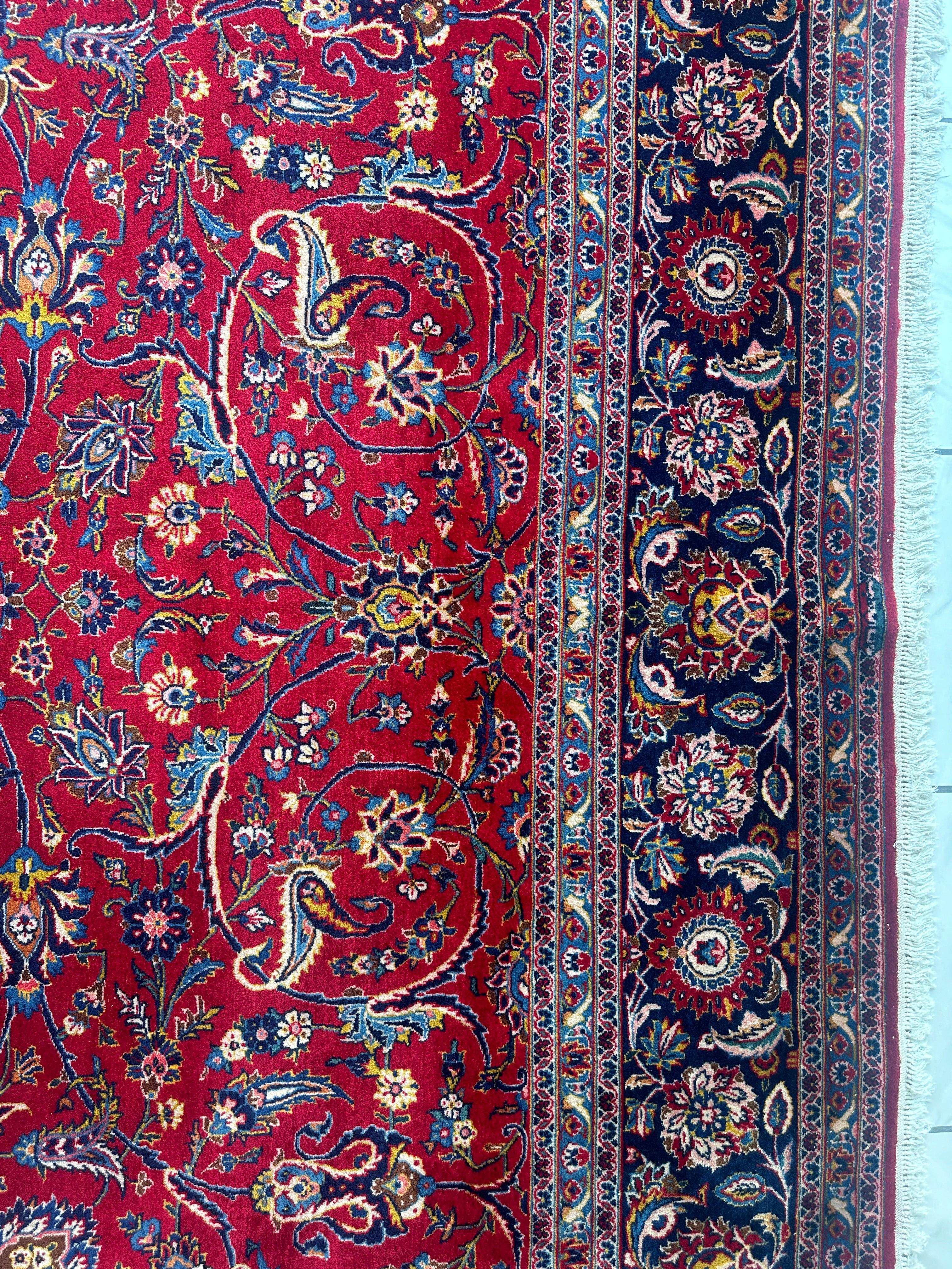 Incredible Persian Kashan All Over Wool Rug 10’2” x 14’ by Rugistan - product image 12 for Resin Society