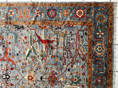Hand-Knotted Trasitional Serapi Ghazni Wool Rug – 9’1” x 12’ – by Rugistan - product image 11 for Resin Society