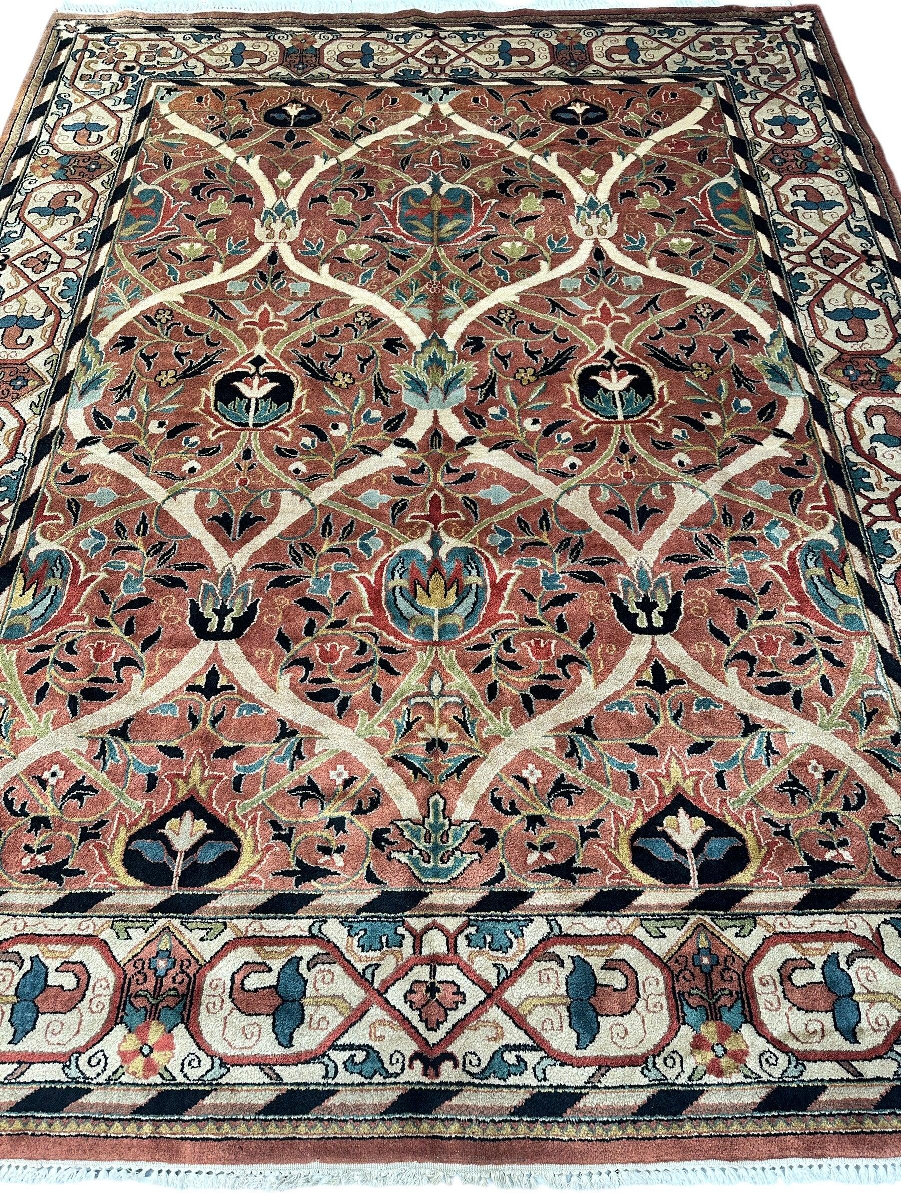 William Morris Hand-Knotted Wool Luxury Handmade Rug - 7'10" x 9'10" by Rugistan - product image 3 for Resin Society