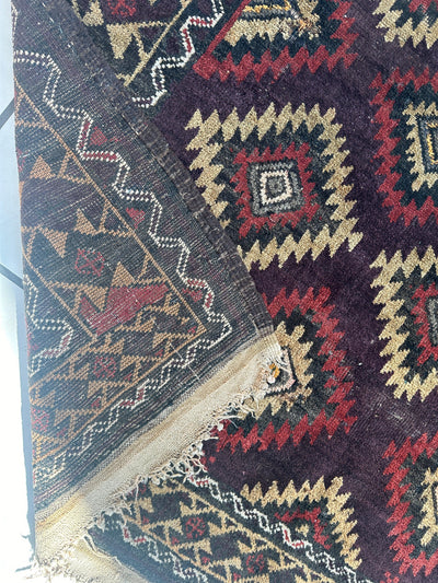 Antique 1900’s Tribal Baluch Wool Rug 4’5” x 8’6” by Rugistan - product image 11 for Resin Society