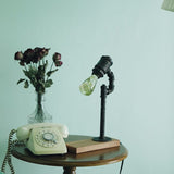 EP Light White Hydrangea handcrafted resin LED bulb with wooden base options