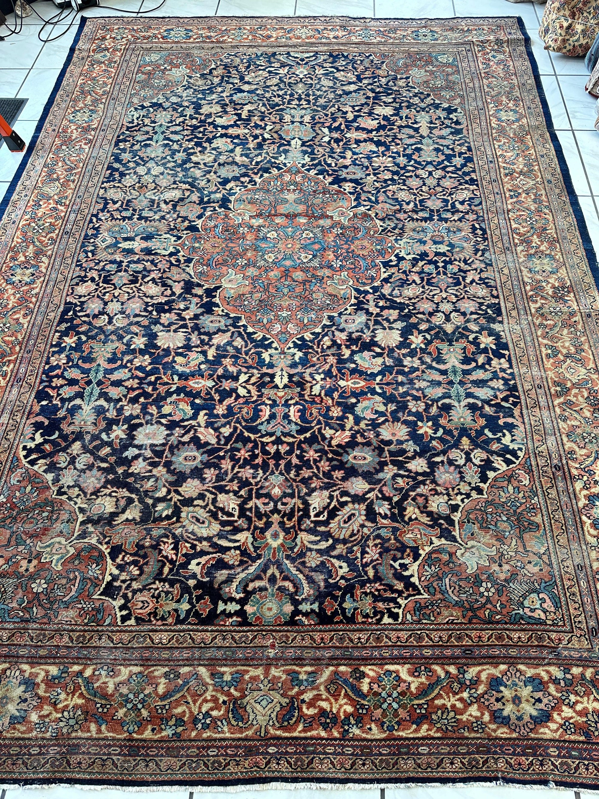 Antique Persian Mahal Rug 8’3”x12’ - Circa 1900 Treasure by Rugistan - product image 2 for Resin Society