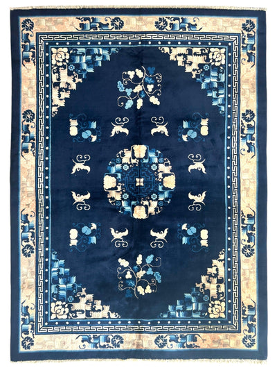 Hand-Knotted Antique Chinese Peking Wool Rug – 5’6” x 7’6” – Full Pile by Rugistan - main product image for Resin Society