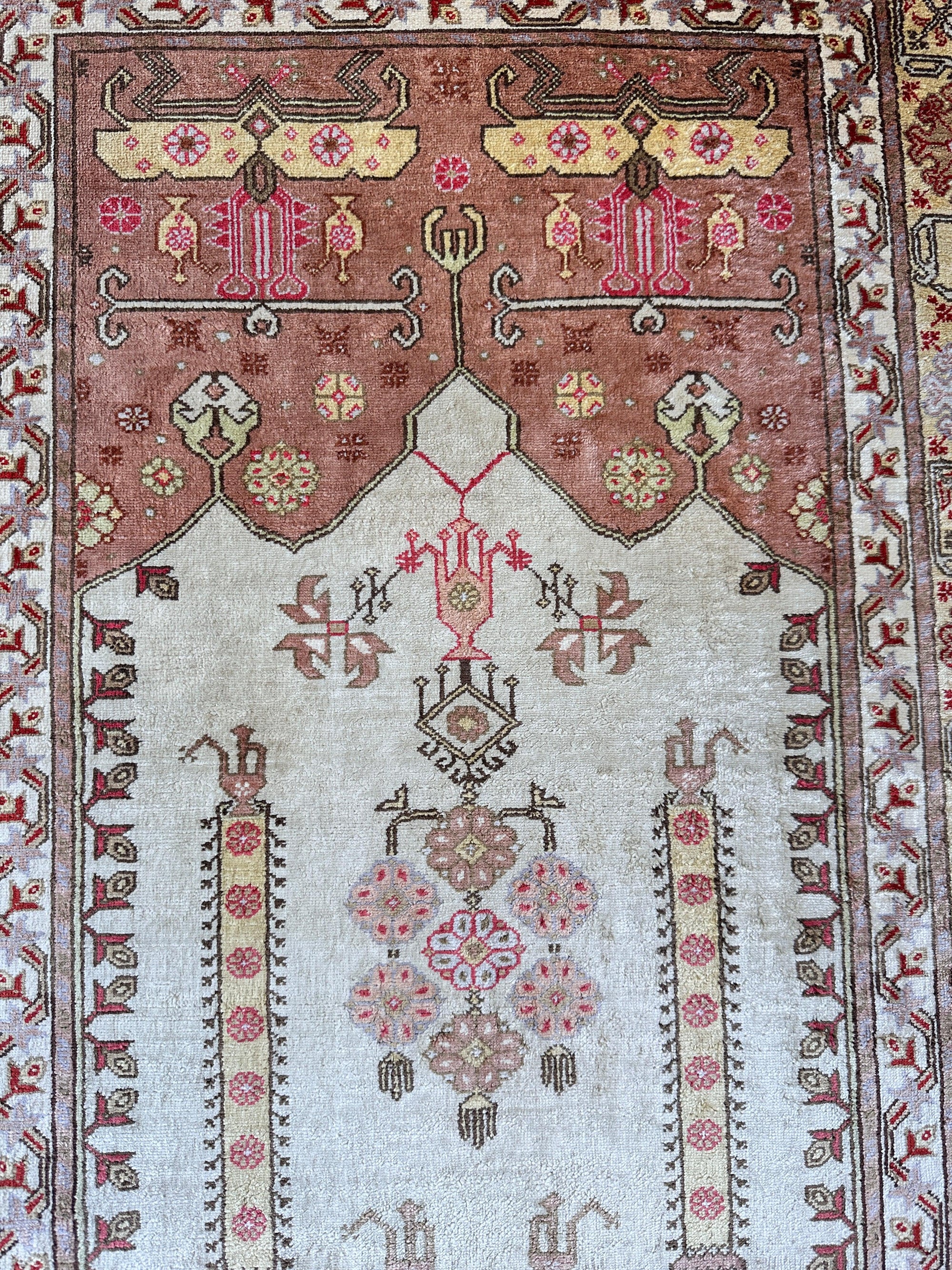 Luxurious Hand-Knotted Pure Silk Turkish Kayseri Rug – Intricate Floral by Rugistan - product image 11 for Resin Society