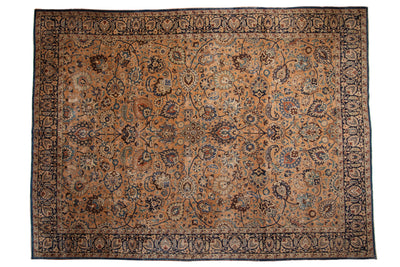 RESERVED 10.5x14 Vintage Meshed Carpet