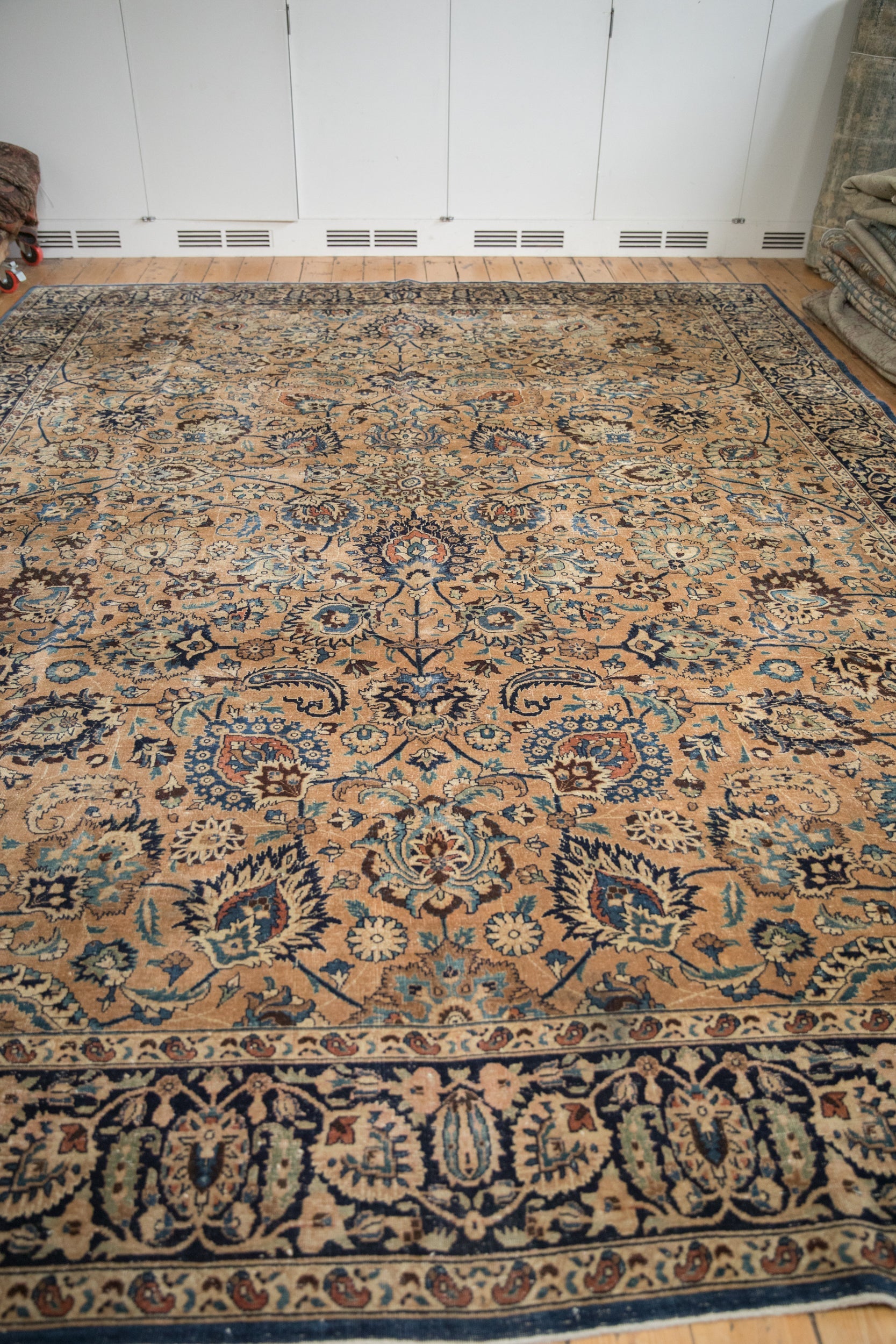 RESERVED 10.5x14 Vintage Meshed Carpet