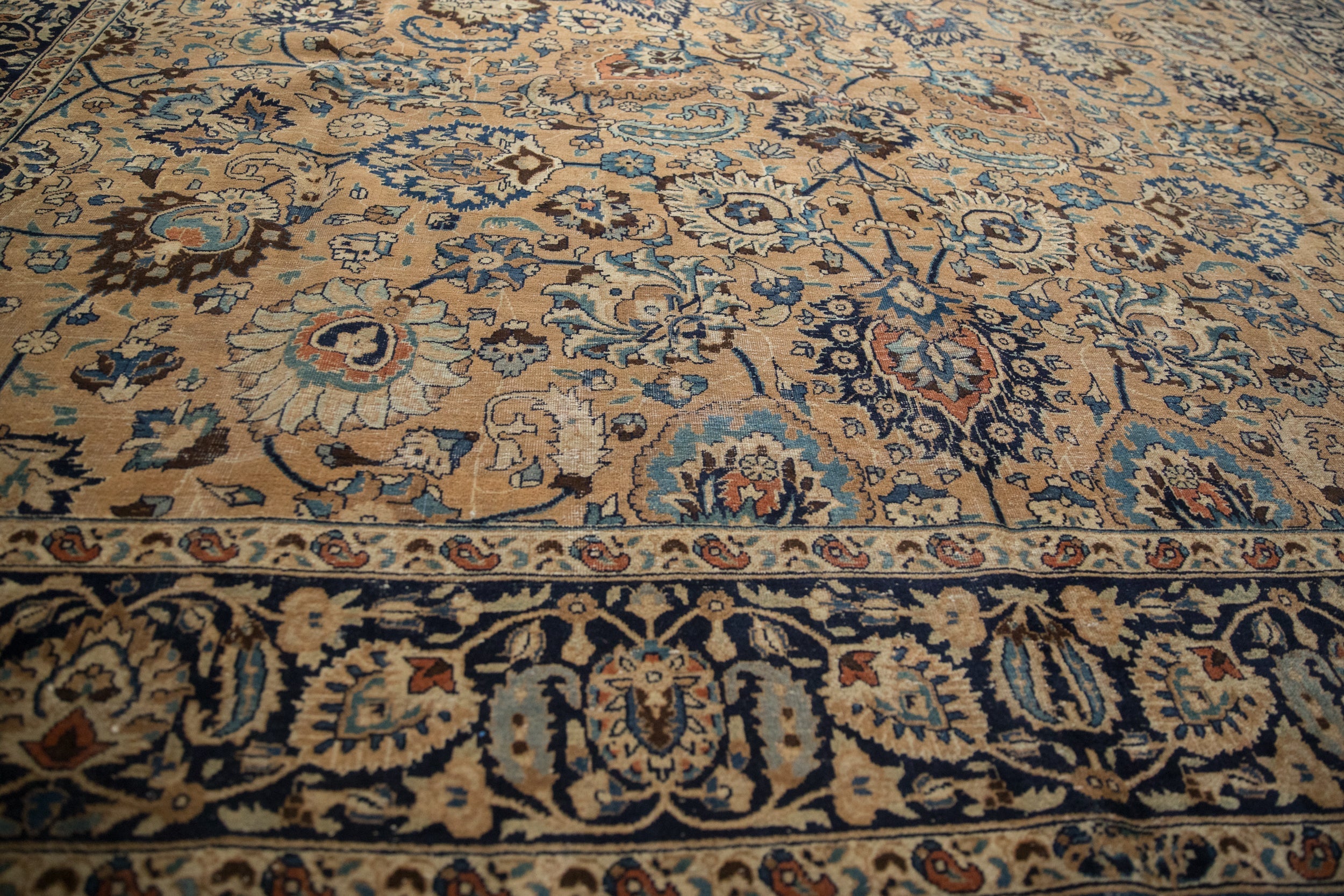 RESERVED 10.5x14 Vintage Meshed Carpet