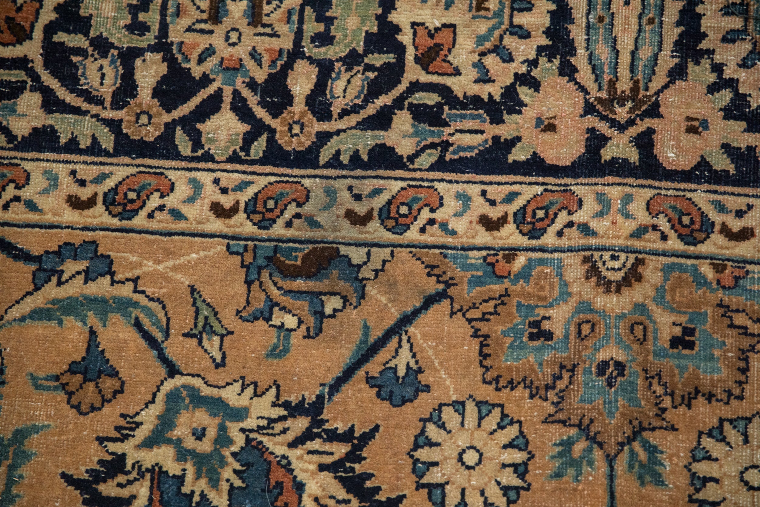 RESERVED 10.5x14 Vintage Meshed Carpet