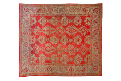 13.5x15 Antique Oushak Square Carpet by Old New House® - main product image for Resin Society