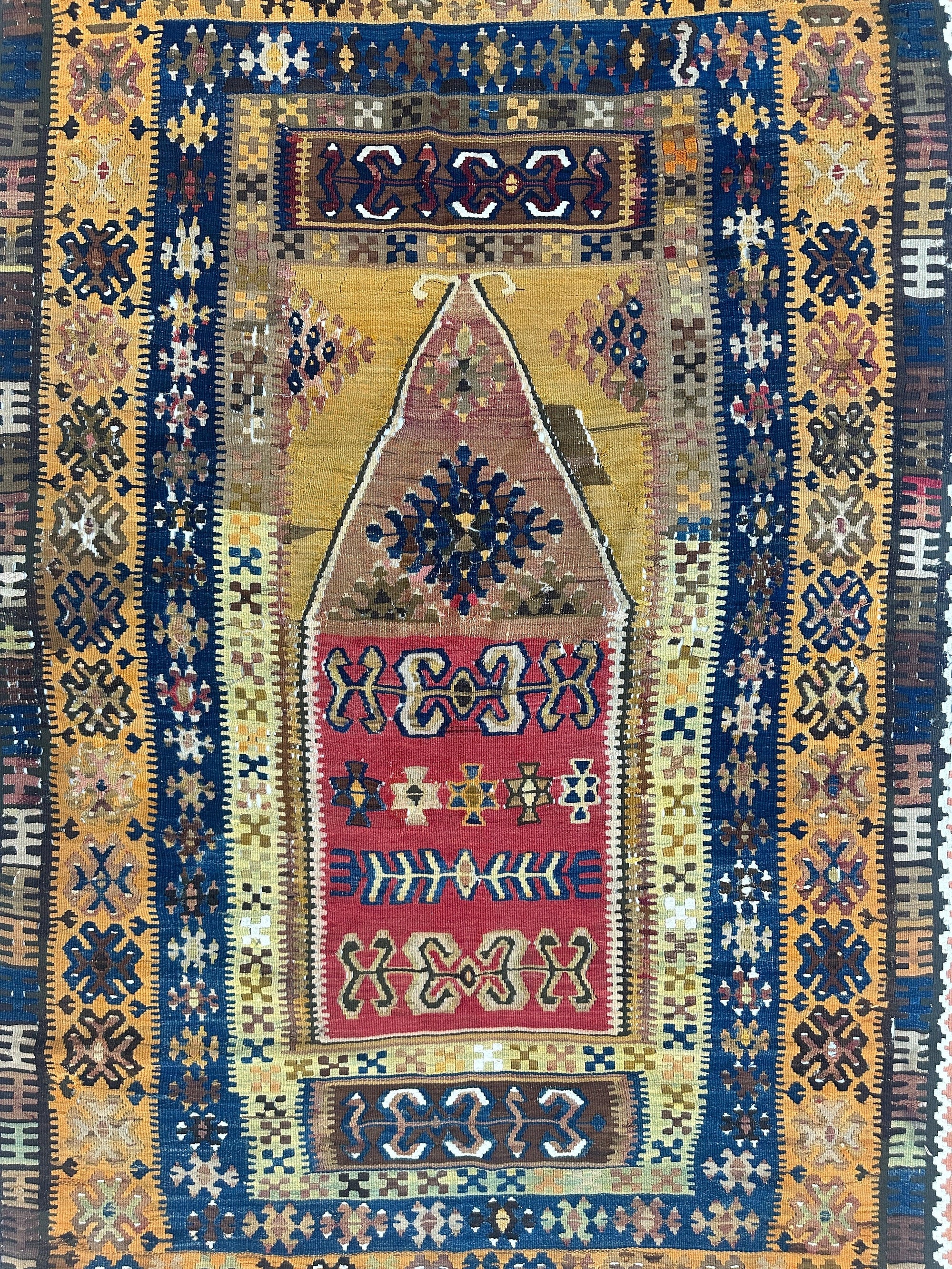 Antique Anatolian Wool Prayer Rug 4’ x 6’6” by Rugistan - product image 2 for Resin Society