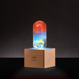 EP Light Youth Resin Table Lamp with wooden base and LED bulb
