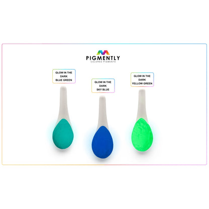 Three glowing spoons in blue, green, and yellow-green with 'FIGMENTLY' branding.