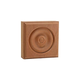 EWAP30 Rosette Casing Corner Block in various hardwood finishes