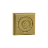 EWAP30 Rosette Casing Corner Block in various hardwood finishes