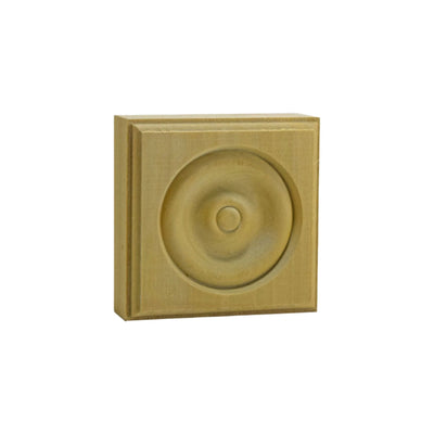 EWAP30 Rosette Casing Corner Block in various hardwood finishes
