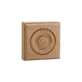 EWAP30 Rosette Casing Corner Block in various hardwood finishes