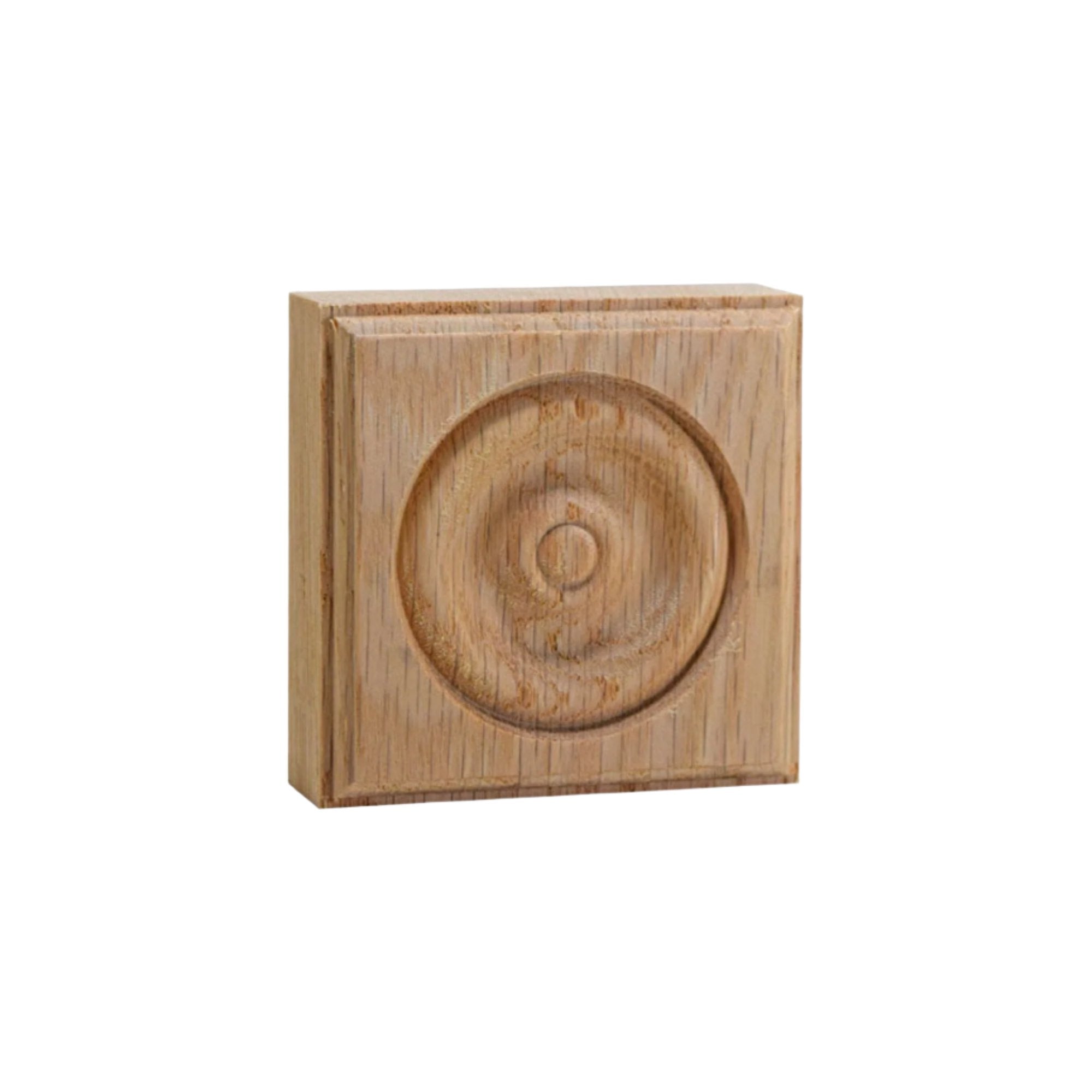 EWAP30 Rosette Casing Corner Block in various hardwood finishes