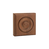 EWAP30 Rosette Casing Corner Block in various hardwood finishes