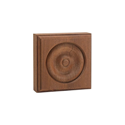 EWAP30 Rosette Casing Corner Block in various hardwood finishes