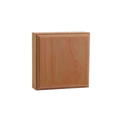 EWAP31 unfinished hardwood corner block 1 inch by 3 inch square