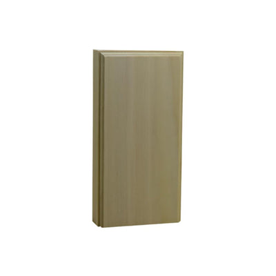 Unfinished hardwood casing plinth block 1 inch by 3 inch by 6 inch tall in Poplar wood