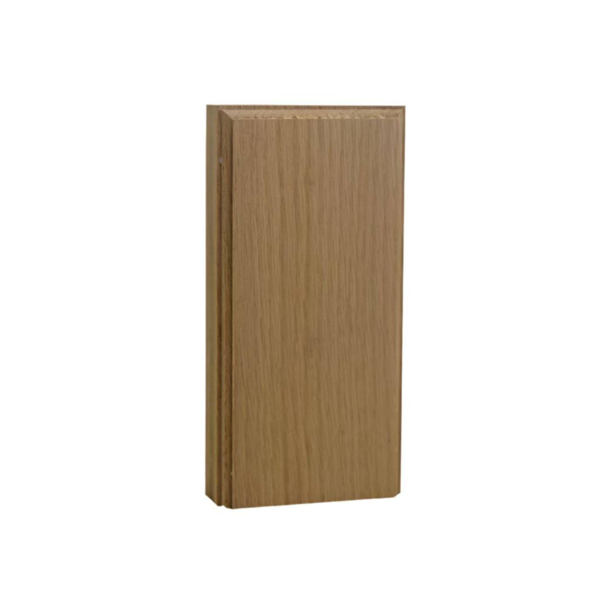 Unfinished hardwood casing plinth block 1 inch by 3 inch by 6 inch tall in Poplar wood