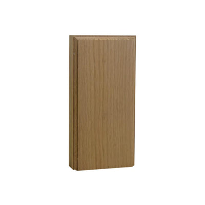 Unfinished hardwood casing plinth block 1 inch by 3 inch by 6 inch tall in Poplar wood