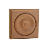EWAP40 Rosette Casing Corner Block in various hardwood finishes