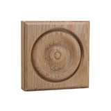 EWAP40 Rosette Casing Corner Block in various hardwood finishes
