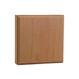 EWAP41 Unfinished Hardwood Casing Corner Block 1 inch by 4 inch square in various wood types