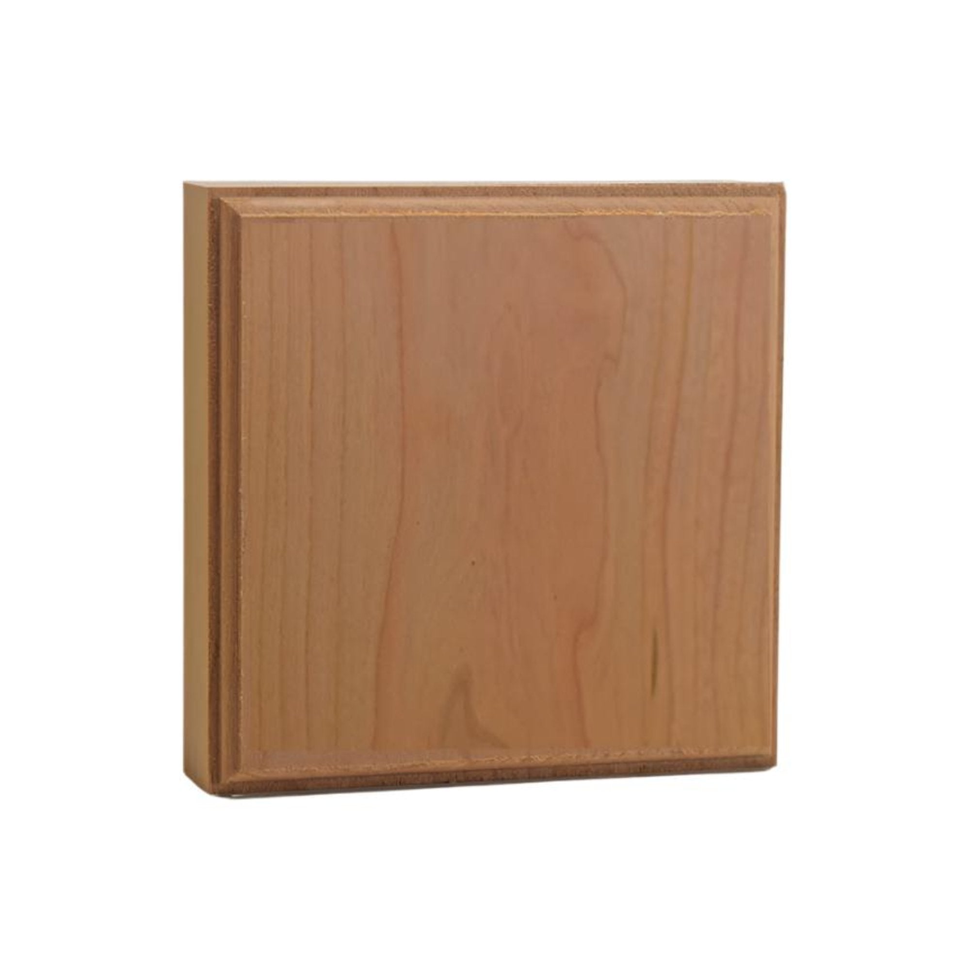 EWAP41 Unfinished Hardwood Casing Corner Block 1 inch by 4 inch square in various wood types