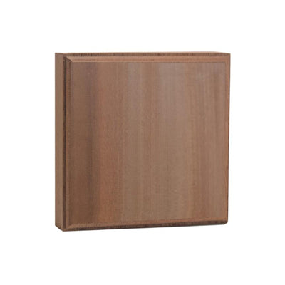 EWAP41 Unfinished Hardwood Casing Corner Block 1 inch by 4 inch square in various wood types