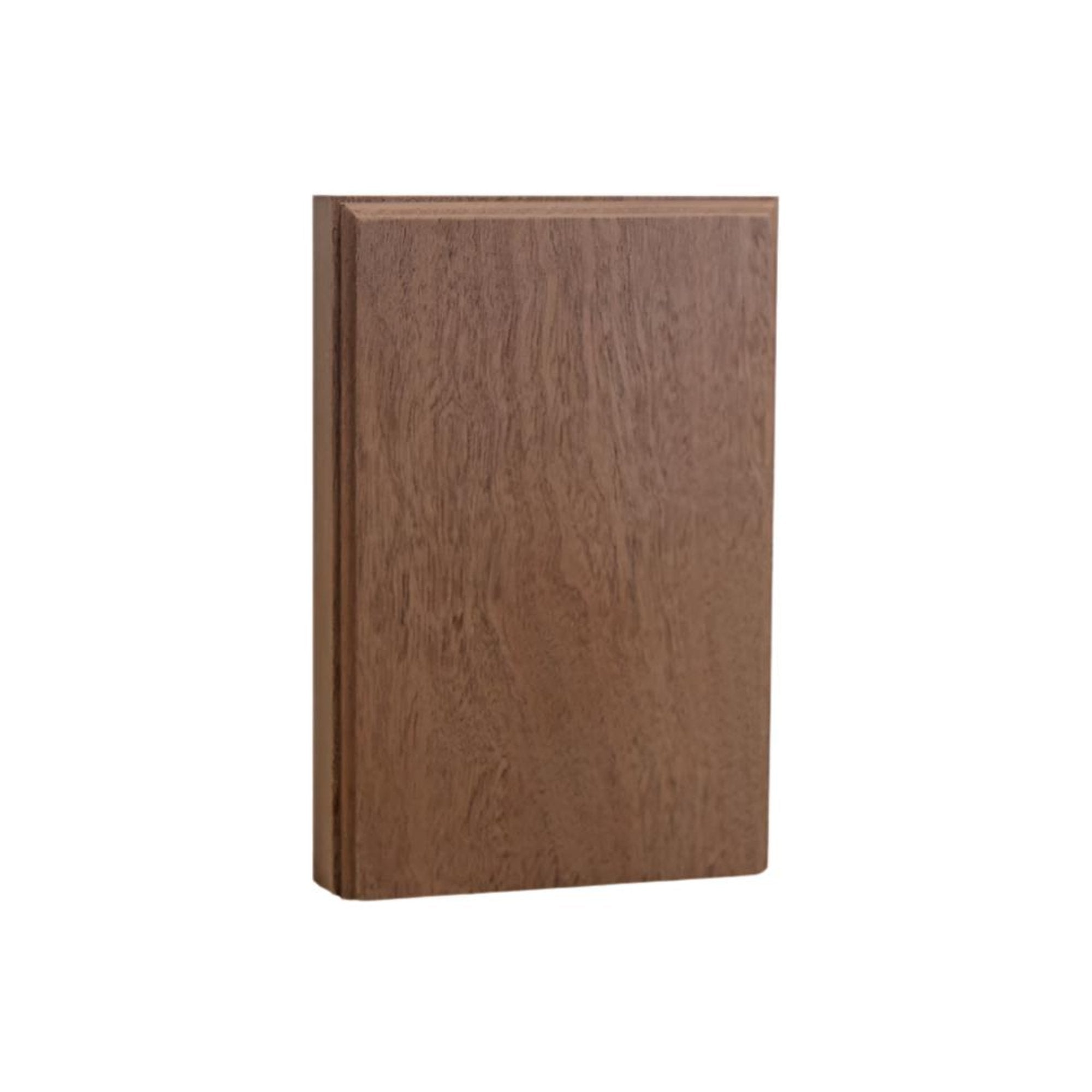 Unfinished solid hardwood casing plinth block 1 inch thick by 4 inches wide by 6 inches tall