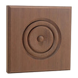 EWAP90 Rosette Casing Corner Block unfinished solid hardwood 1 inch by 5-1/2 inch square