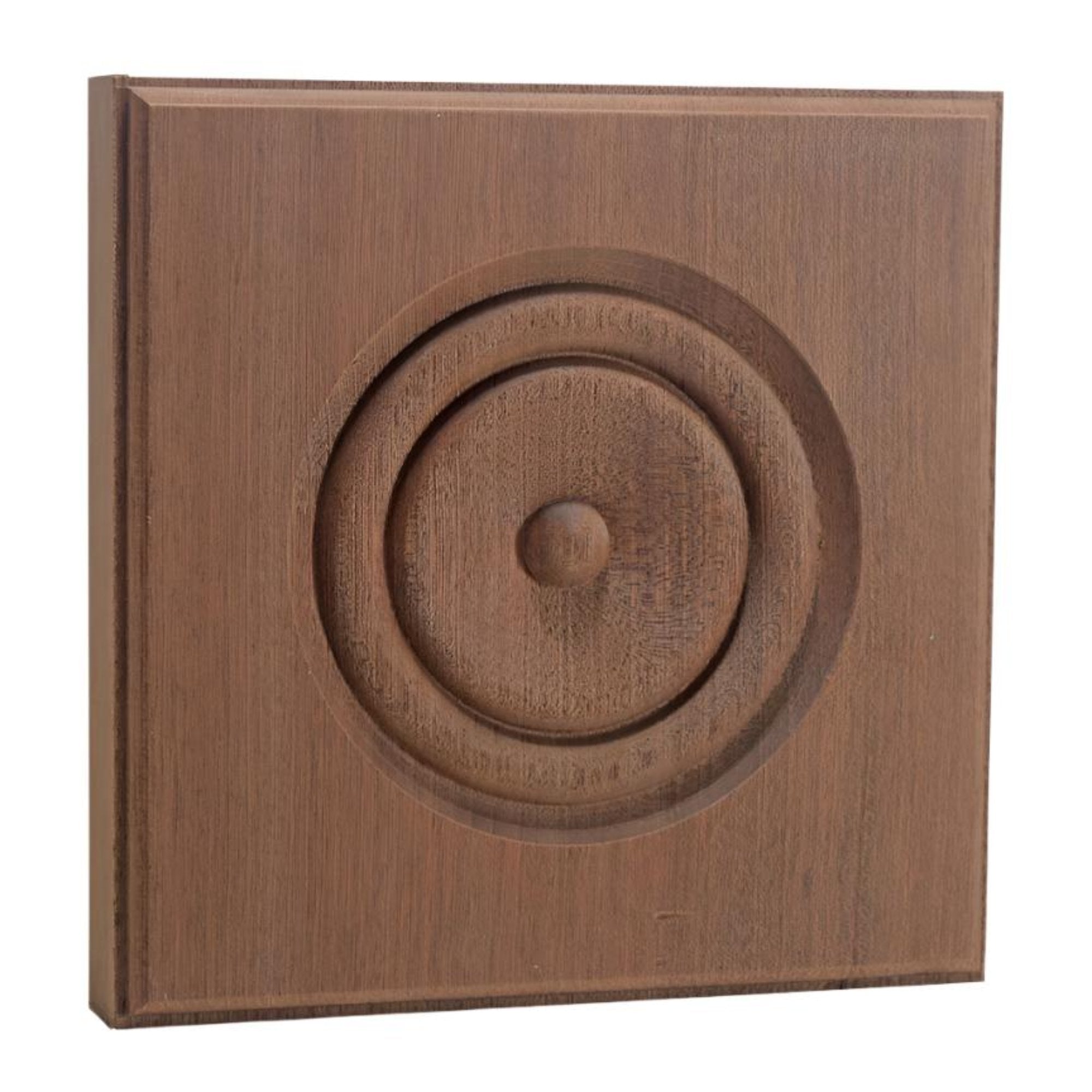 EWAP90 Rosette Casing Corner Block unfinished solid hardwood 1 inch by 5-1/2 inch square
