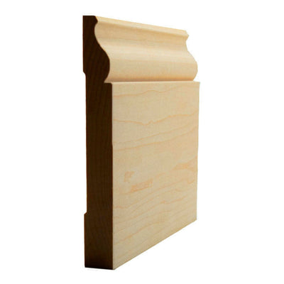 EWBB12 Colonial Baseboard 5-1/4 inch tall unfinished hardwood moulding in various wood species