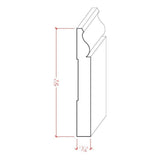 EWBB12 Colonial Baseboard 5-1/4 inch tall unfinished hardwood moulding in various wood species