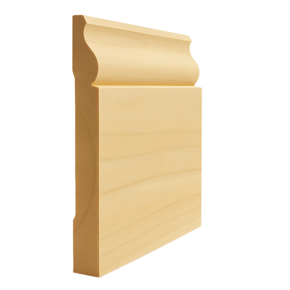 EWBB13 Colonial Baseboard 7-1/4 inch tall unfinished Poplar moulding