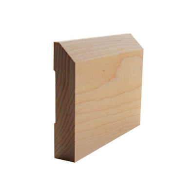 EWBB14 Beveled Edge Baseboard hardwood moulding unfinished in various wood types