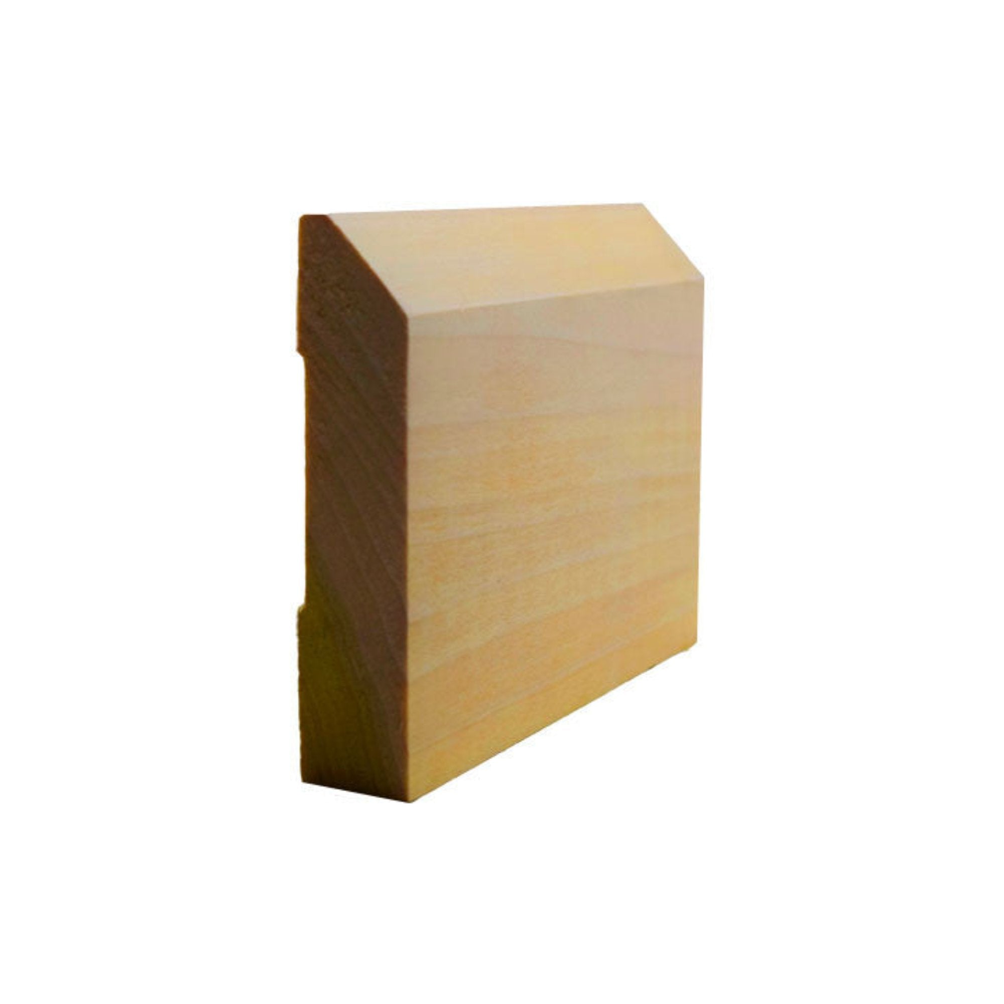 EWBB14 Beveled Edge Baseboard hardwood moulding unfinished in various wood types