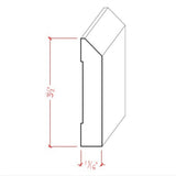 EWBB14 Beveled Edge Baseboard hardwood moulding unfinished in various wood types