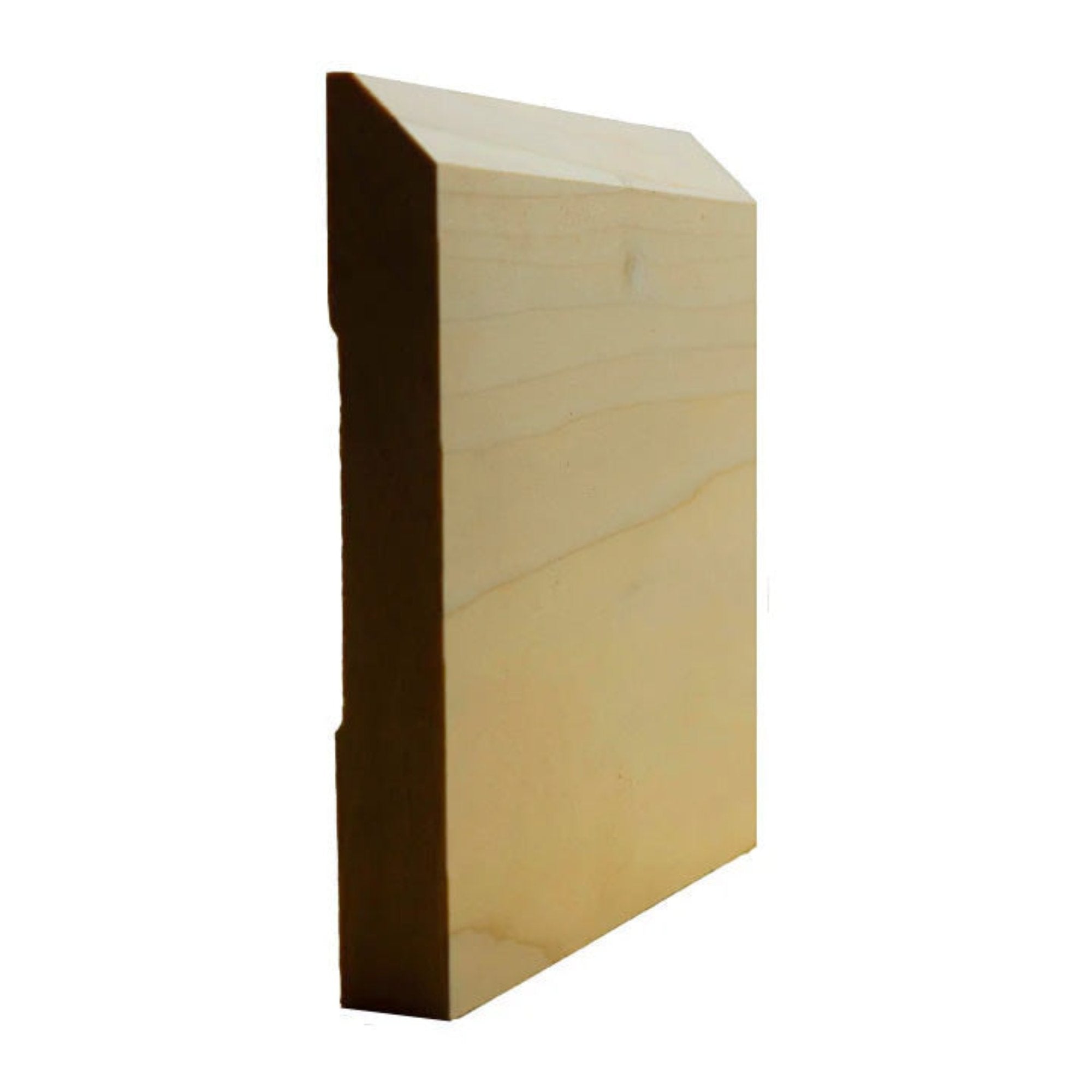 EWBB15 Beveled Edge Baseboard 5-1/4 inch tall unfinished solid hardwood moulding