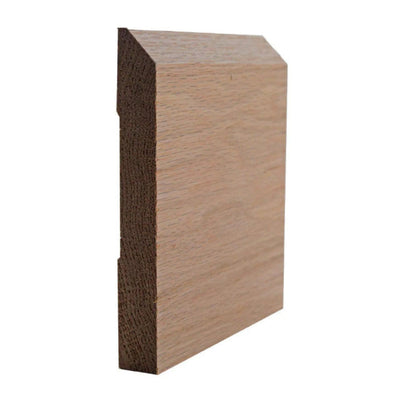 EWBB15 Beveled Edge Baseboard 5-1/4 inch tall unfinished solid hardwood moulding