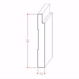 EWBB18 Notched Baseboard 5-1/4 inch tall unfinished hardwood moulding