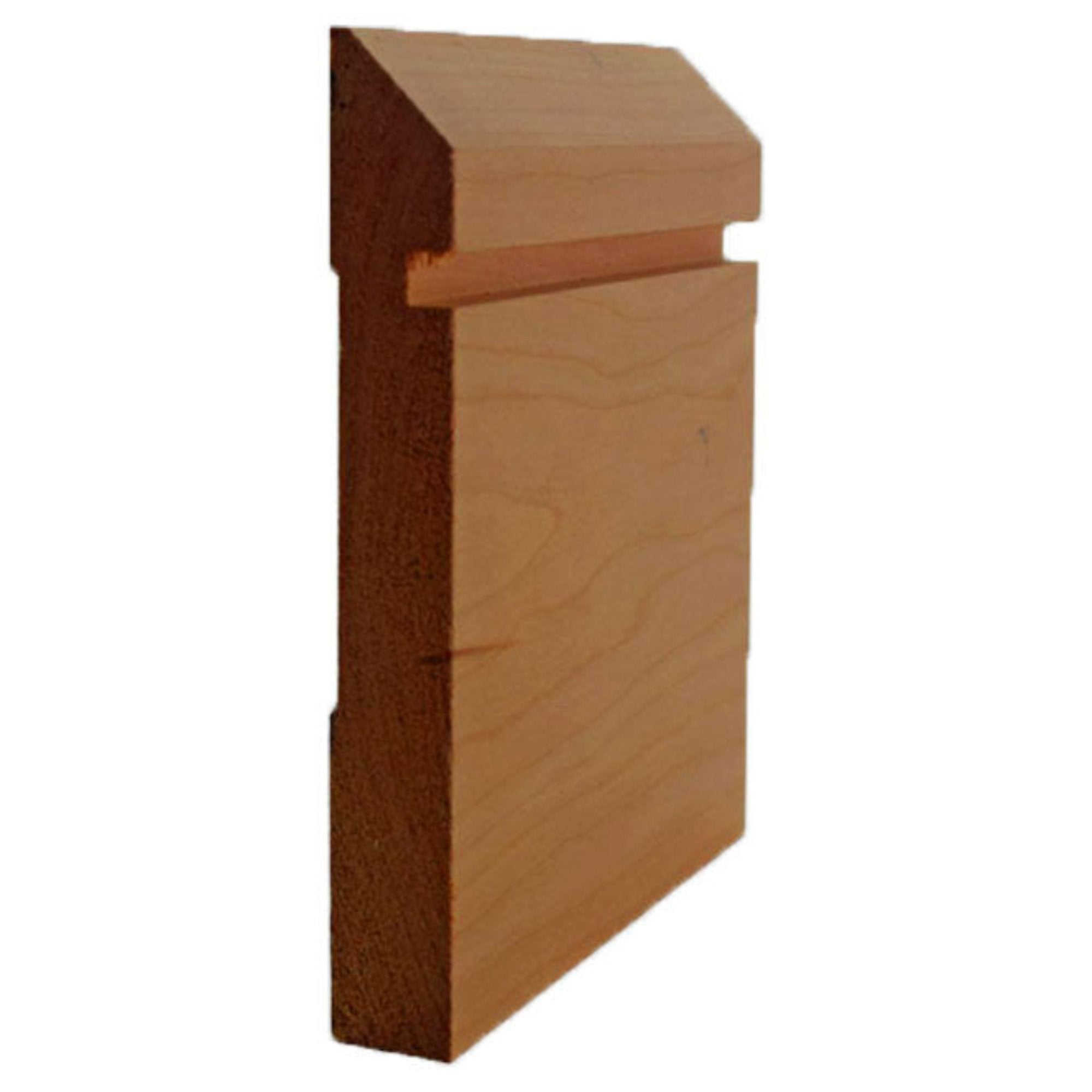 EWBB20 Bevel Groove Baseboard Moulding in unfinished solid hardwood