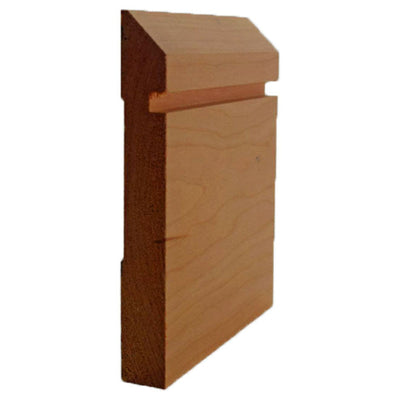 EWBB20 Bevel Groove Baseboard Moulding in unfinished solid hardwood