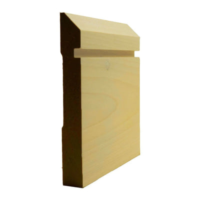 EWBB20 Bevel Groove Baseboard Moulding in unfinished solid hardwood