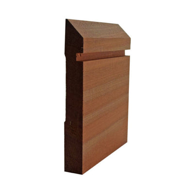 EWBB20 Bevel Groove Baseboard Moulding in unfinished solid hardwood
