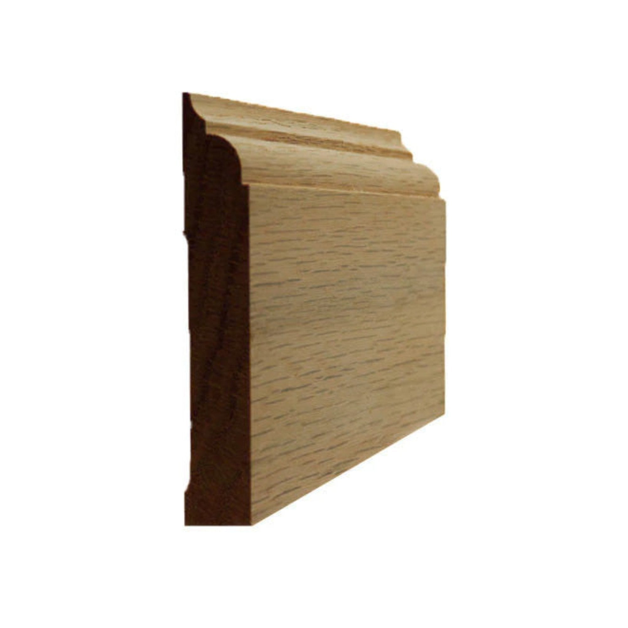 EWBB22 Nose & Cove 3-1/2 inch tall unfinished solid hardwood baseboard moulding